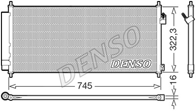 Denso Kondensator, Klimaanlage [Hersteller-Nr. DCN40026] für Honda von DENSO