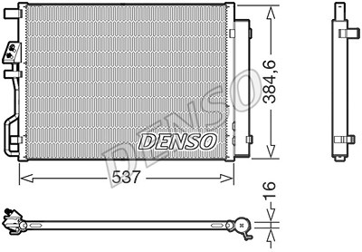 Denso Kondensator, Klimaanlage [Hersteller-Nr. DCN41021] für Hyundai von DENSO
