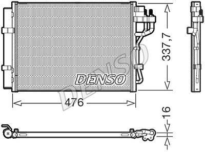 Denso Kondensator, Klimaanlage [Hersteller-Nr. DCN41023] für Hyundai von DENSO