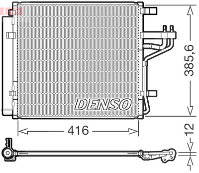 Denso Kondensator, Klimaanlage [Hersteller-Nr. DCN43012] für Kia von DENSO