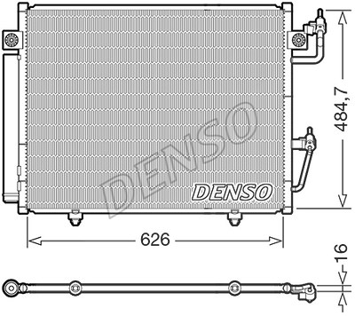 Denso Kondensator, Klimaanlage [Hersteller-Nr. DCN45009] für Mitsubishi von DENSO