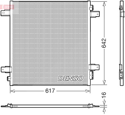 Denso Kondensator, Klimaanlage [Hersteller-Nr. DCN46027] für Infiniti, Nissan von DENSO