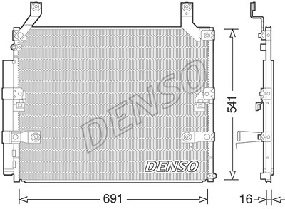 Denso Kondensator, Klimaanlage [Hersteller-Nr. DCN50032] für Lexus von DENSO