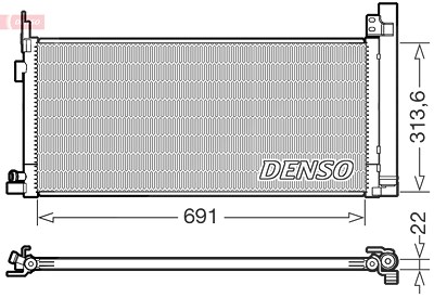 Denso Kondensator, Klimaanlage [Hersteller-Nr. DCN50124] für Toyota von DENSO