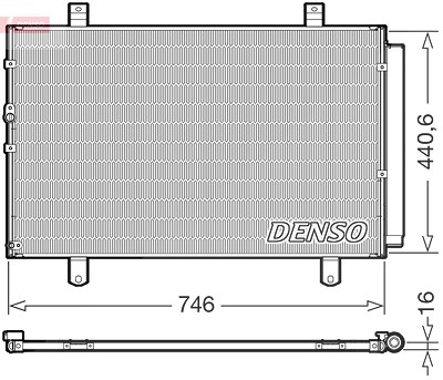 Denso Kondensator, Klimaanlage [Hersteller-Nr. DCN50127] für Toyota von DENSO