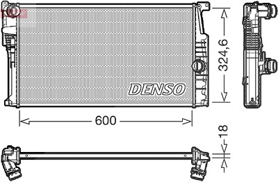 Denso Kühler, Motorkühlung [Hersteller-Nr. DRM05017] für BMW von DENSO
