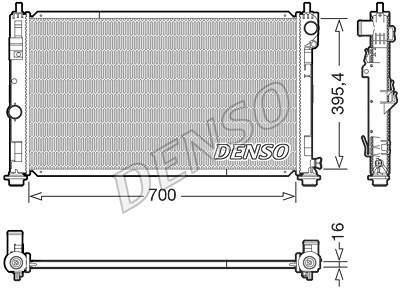 Denso Kühler, Motorkühlung [Hersteller-Nr. DRM06039] für Chrysler, Dodge, Jeep von DENSO