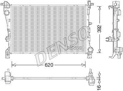 Denso Kühler, Motorkühlung [Hersteller-Nr. DRM09046] für Fiat von DENSO