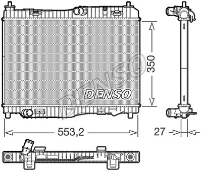 Denso Kühler, Motorkühlung [Hersteller-Nr. DRM10116] für Ford von DENSO