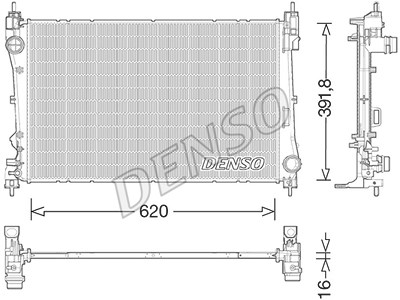 Denso Kühler, Motorkühlung [Hersteller-Nr. DRM13017] für Alfa Romeo, Fiat von DENSO