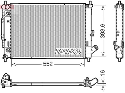 Denso Kühler, Motorkühlung [Hersteller-Nr. DRM41016] für Hyundai von DENSO