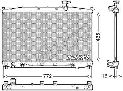 Denso Kühler, Motorkühlung [Hersteller-Nr. DRM41024] für Hyundai von DENSO