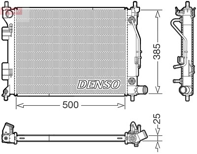 Denso Kühler, Motorkühlung [Hersteller-Nr. DRM41033] für Hyundai von DENSO