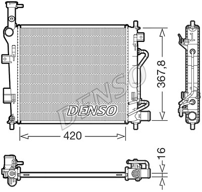 Denso Kühler, Motorkühlung [Hersteller-Nr. DRM43007] für Kia von DENSO