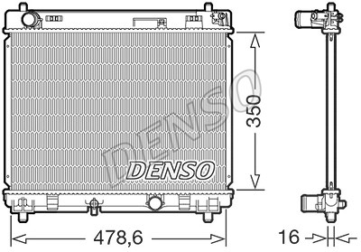 Denso Kühler, Motorkühlung [Hersteller-Nr. DRM50104] für Toyota von DENSO