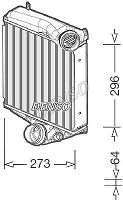 Denso Ladeluftkühler [Hersteller-Nr. DIT28022] für Porsche von DENSO