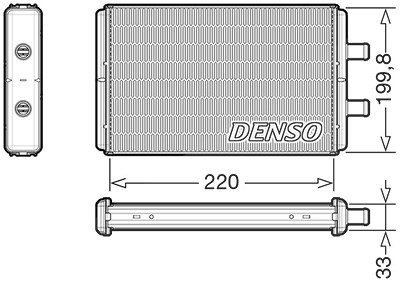 Denso Wärmetauscher, Innenraumheizung [Hersteller-Nr. DRR12016] für Iveco von DENSO
