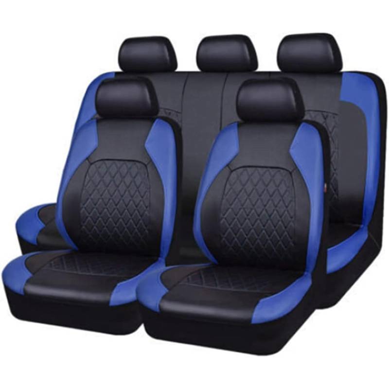 Auto Sitzbezüge Sets für Hyundai Santa Fe TM/DM/cm/SM 2001-2025, Wasserdicht Leicht Zu Reinigen Atmungsaktive Rutschfester Leder-Autositzkissen,D von DEODEX