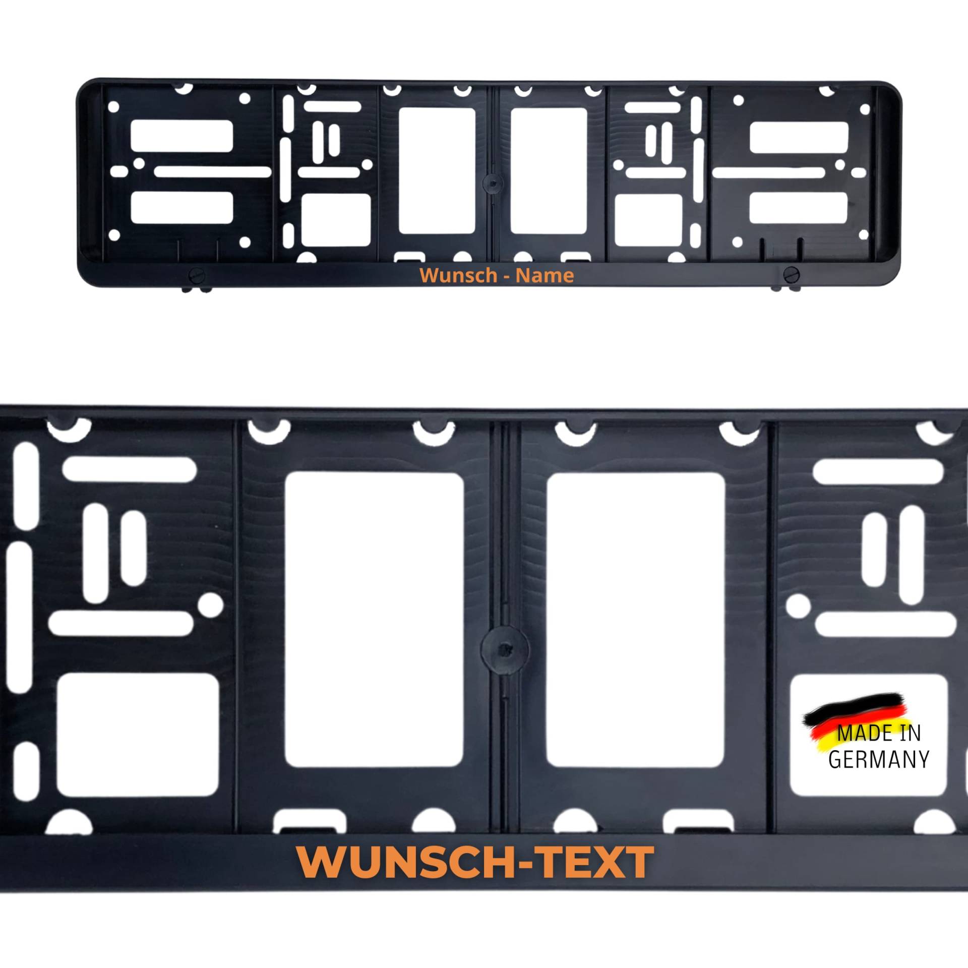Kennzeichenhalter mit Wunschtext personalisierbar | Kennzeichenhalterung personalisiert | Kennzeichenhalter Bedruckt mit eigenem Spruch | Nummernschildhalter mit Farb-Druck | 2 Stück Kennzeichenhalter mit Wunschtext personalisierbar | Kennzeichenhalterung personalisiert | Kennzeichenhalter Bedruckt mit eigenem Spruch | Nummernschildhalter mit Farb-Druck | 2 Stück von DER WERBEMARKT