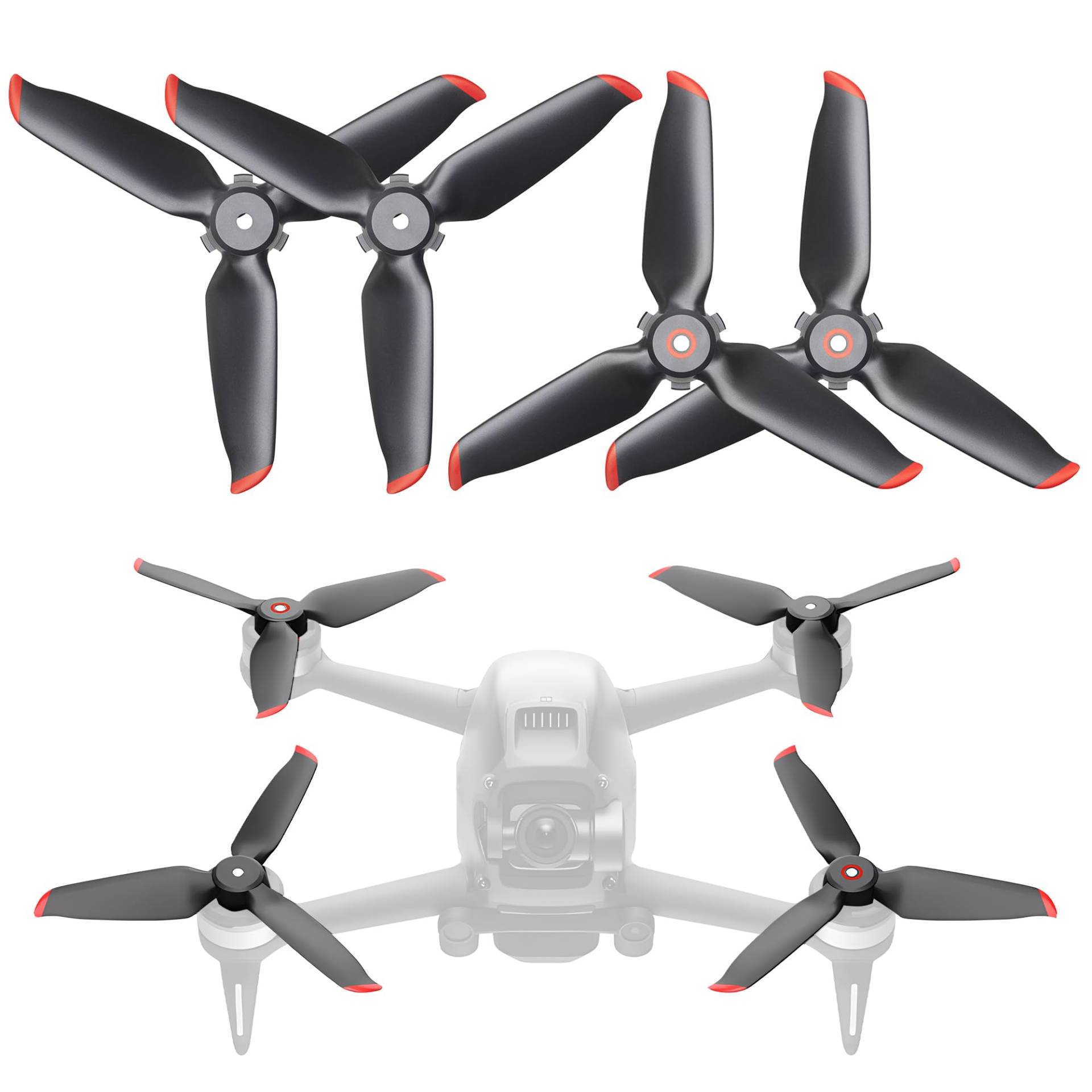 DERAY | Propeller für DJI FPV Drohne, FPV Combo für FOV Racing Drohne, Fly more set | Quick Release Propeller | 4 Stück / 2 Paar DERAY | Propeller für DJI FPV Drohne, FPV Combo für FOV Racing Drohne, Fly more set | Quick Release Propeller | 4 Stück / 2 Paar von DERAY