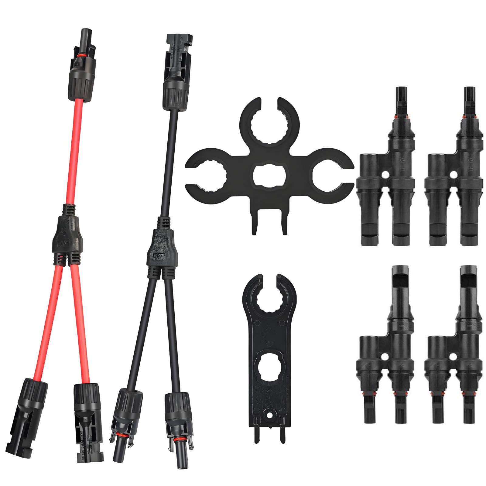 6mm² Solarkabel Y-Verteiler,1 Paar Solarpanel 1Y2 10AWG Y Stecker Fotovoltaik Kabel,2 Paar Y Stecker Solar Männlich/Weiblich,2 Werkzeug, Solar PV Stecker T-Typ Solarstecker Y Kabel Solar(Rot +Schwarz) 6mm² Solarkabel Y-Verteiler,1 Paar Solarpanel 1Y2 10AWG Y Stecker Fotovoltaik Kabel,2 Paar Y Stecker Solar Männlich/Weiblich,2 Werkzeug, Solar PV Stecker T-Typ Solarstecker Y Kabel Solar(Rot +Schwarz) von DERUXI