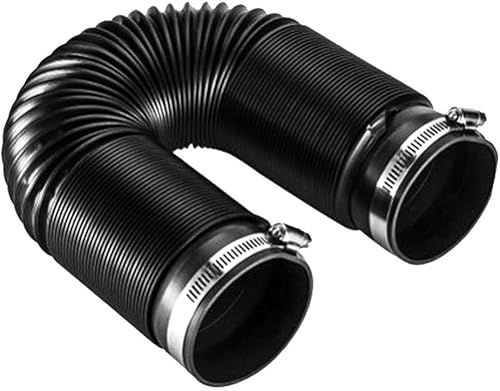 DEWAIN Lufteinlass Expansionsrohr, 76 mm/3 zoll Kalte Lufteinlass modifizierte PP Lufteinlass Flexible für den Auto-Kaltluftansaugkanal Universelles Autozubehör (schwarz) von DEWIN