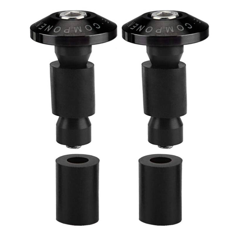 DEWIN Lenkerstecker Motorrad,Lenkerendstecker 7/8Zoll Motorrad Lenkerende Schieberkappen für Racing ATV Offroad 22mm Schwarz von DEWIN