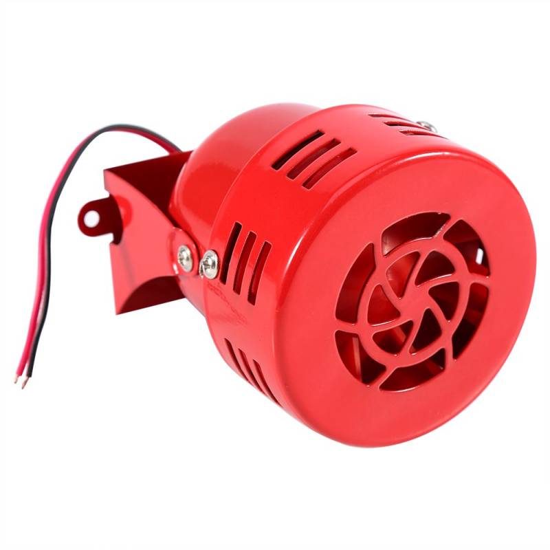 DEWIN Rote Luft Sirenen, 12V Elektroauto LKW Motorradgetriebene Luftangriffe Sirenenhorn Alarm Laut 50er Jahre (Rot) von DEWIN