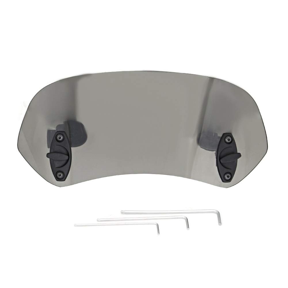 DEWIN Motorrad Windschild, Windschild Motorrad Einstellbare Clip On Windschutzscheibe Windabweiser Windschutzscheibe Zubehör Tawny DEWIN Motorrad Windschild, Windschild Motorrad Einstellbare Clip On Windschutzscheibe Windabweiser Windschutzscheibe Zubehör Tawny von DEWIN