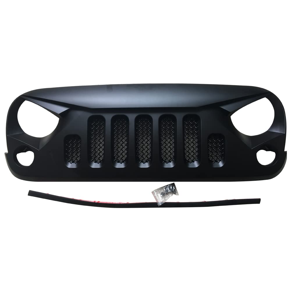 Auto Front Kühlergrille Radiator Grille Haubengrill für Jeep Wrangler JK 2007-2017 (J189-5) Zubehör von DEZARO