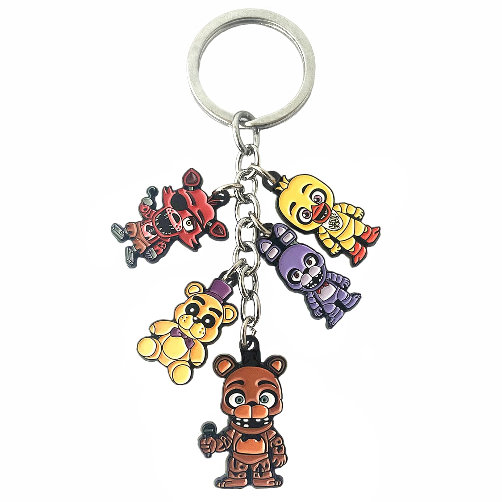 DEZHAN Games Five Night Freddy FNAF Schlüsselanhänger, Zinklegierung Schlüsselanhänger für Mädchen, Frauen und Männer, B, 1 DEZHAN Games Five Night Freddy FNAF Schlüsselanhänger, Zinklegierung Schlüsselanhänger für Mädchen, Frauen und Männer, B, 1 von DEZHAN