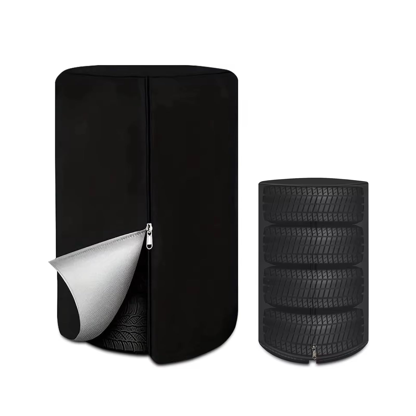 Reifen Abdeckung, Reifentasche, Auto SchutzhüLle, Reifenschutzhülle, Autoreifen Aufbewahrung, Reifenabdeckung, wasserdichte Universal Autoreifen (85x120 cm,Schwarz) von DEZYPZAM