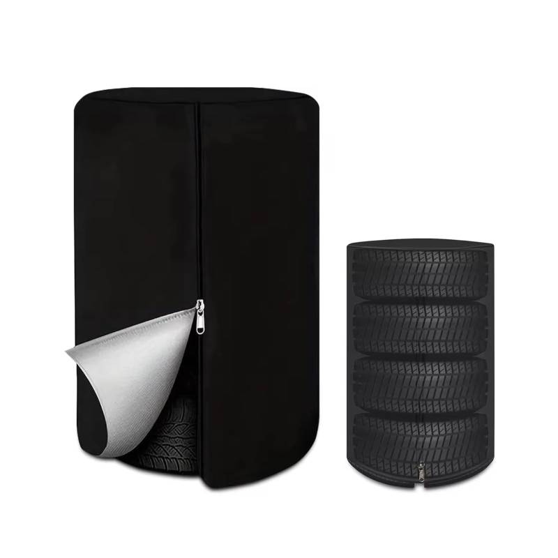 Reifen Abdeckung, Reifentasche, Auto SchutzhüLle, Reifenschutzhülle, Autoreifen Aufbewahrung, Reifenabdeckung, wasserdichte Universal Autoreifen (85x120 cm,Schwarz) von DEZYPZAM