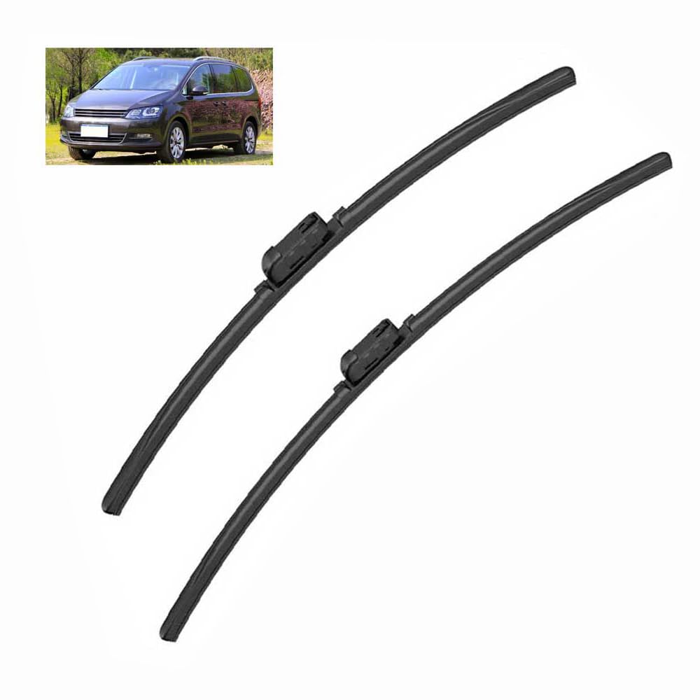 Scheibenwischer für Volkswagen VW Sharan II 2011-2022, Scheibenwischer Vorne,wischerblätter Set für Frontscheibe, Langlebiges Gummi für Alle Jahreszeiten,2 Stück von DFANBO