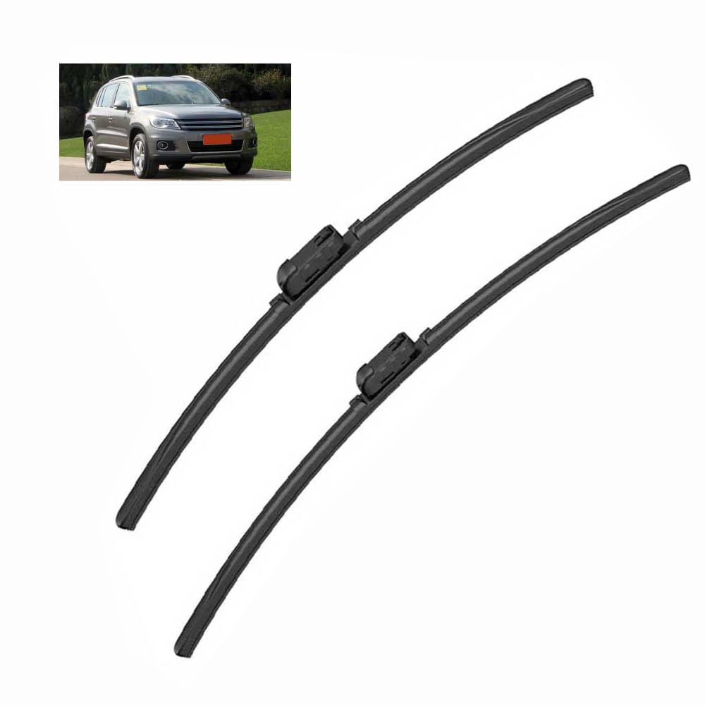Scheibenwischer für Volkswagen VW Tiguan I 2007-2015, Scheibenwischer Vorne,wischerblätter Set für Frontscheibe, Langlebiges Gummi für Alle Jahreszeiten,2 Stück von DFANBO