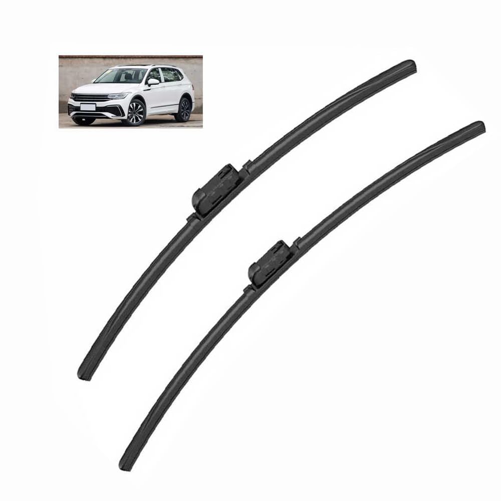 Scheibenwischer für Volkswagen VW Tiguan II 2017-2024, Scheibenwischer Vorne,wischerblätter Set für Frontscheibe, Langlebiges Gummi für Alle Jahreszeiten,2 Stück von DFANBO