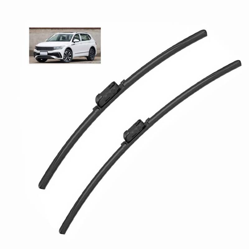 Scheibenwischer für Volkswagen VW Tiguan II 2017-2024, Scheibenwischer Vorne,wischerblätter Set für Frontscheibe, Langlebiges Gummi für Alle Jahreszeiten,2 Stück von DFANBO
