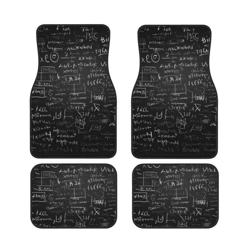 Universal Auto Fußmatten Set von 4 Tafel Tapeten - Anti-Rutsch wasserdichte Neopren Automatte (vorne + hinten) Auto Fußmatten für Auto SUV LKW Van von DFEPFKGOKL