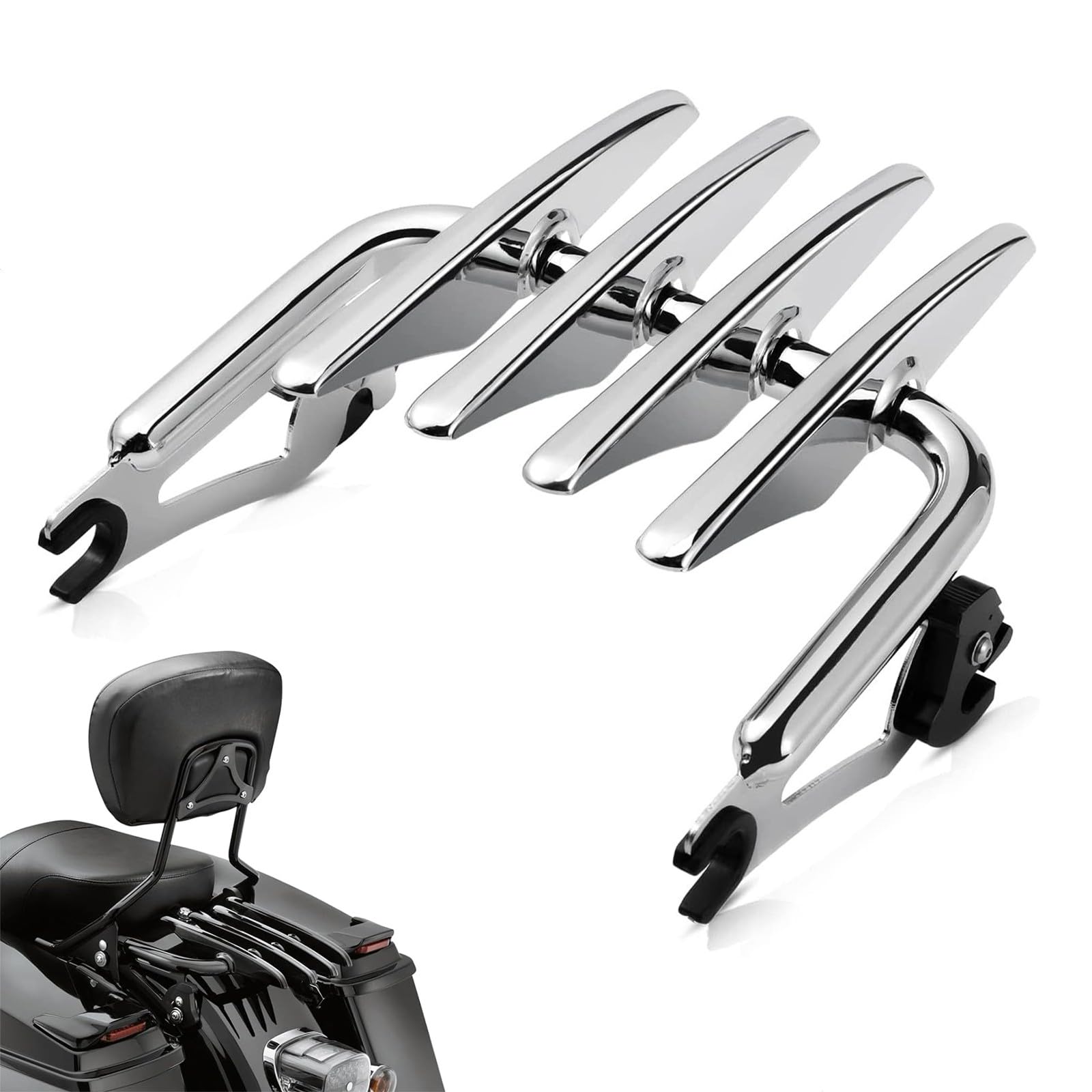 DFFMQSJ Motorrad-Heckgepäckträger Kompatibel mit Harley Touring Street Glide Road King Electra Glide 2009-2024 Chrom-Top-Box-Halterung Stützhalterung Motorradzubehör DFFMQSJ Motorrad-Heckgepäckträger Kompatibel mit Harley Touring Street Glide Road King Electra Glide 2009-2024 Chrom-Top-Box-Halterung Stützhalterung Motorradzubehör von DFFMQSJ