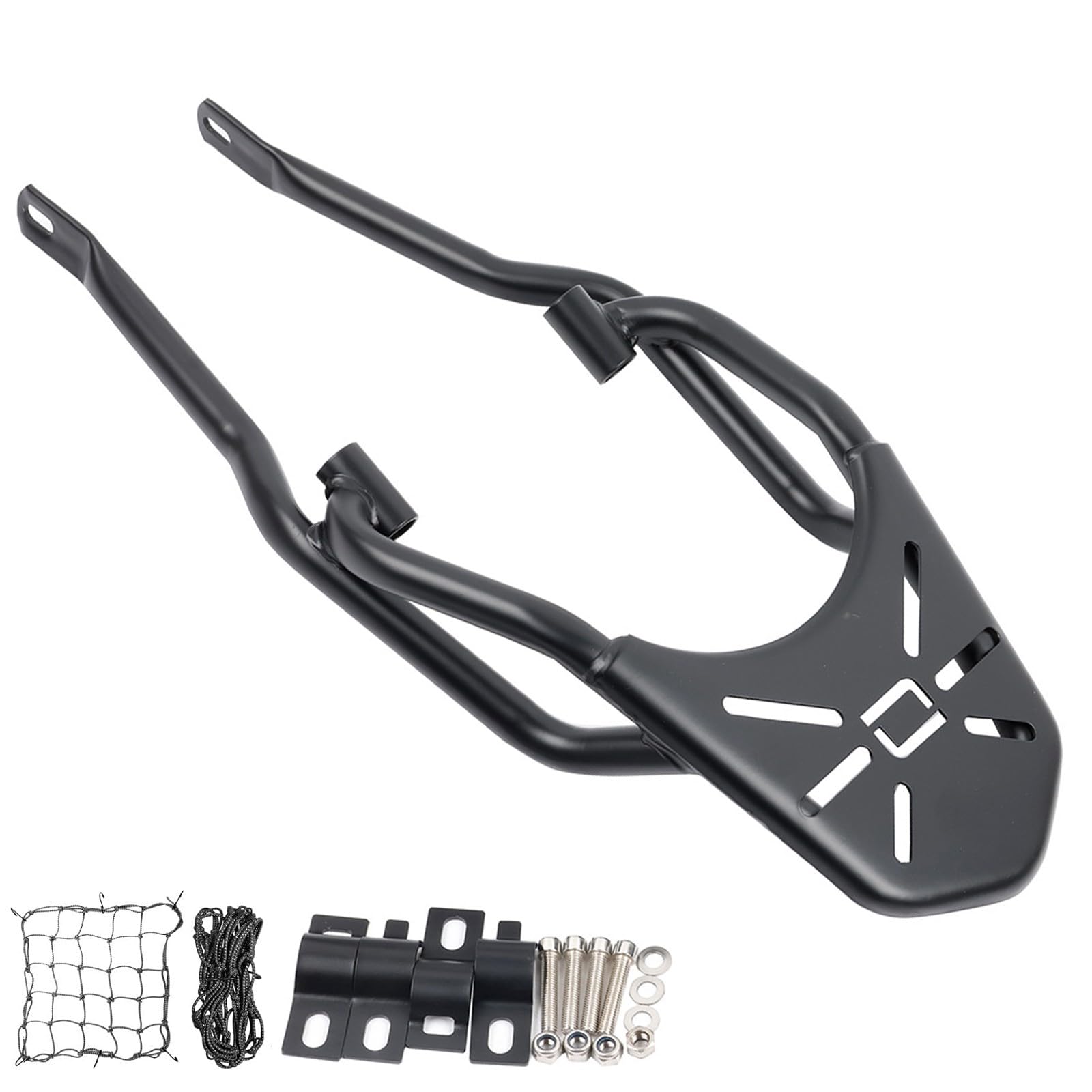 DFFMQSJ Universeller Motorrad-Hinterradgepäckträger, kompatibel mit Super SOCO TS Lite Pro TS1200r TC/MAX, Metall-Gepäckträger-Heckhalterung und 2-teiligem Bungee-Gepäcknetz, Motorradzubehör DFFMQSJ Universeller Motorrad-Hinterradgepäckträger, kompatibel mit Super SOCO TS Lite Pro TS1200r TC/MAX, Metall-Gepäckträger-Heckhalterung und 2-teiligem Bungee-Gepäcknetz, Motorradzubehör von DFFMQSJ