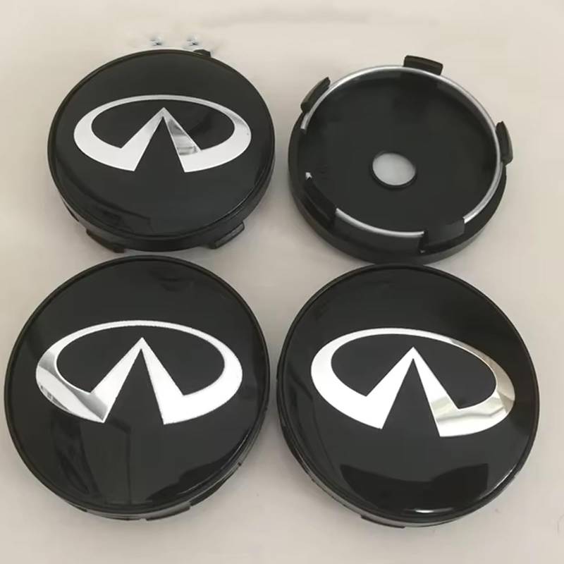4 Stück Auto Radkappe, für Infiniti 56mm 60mm Radkappen Radzierblenden Wasserdich Staubdicht Radabdeckungen Autozubehör,D-60mm von DFHGVFD
