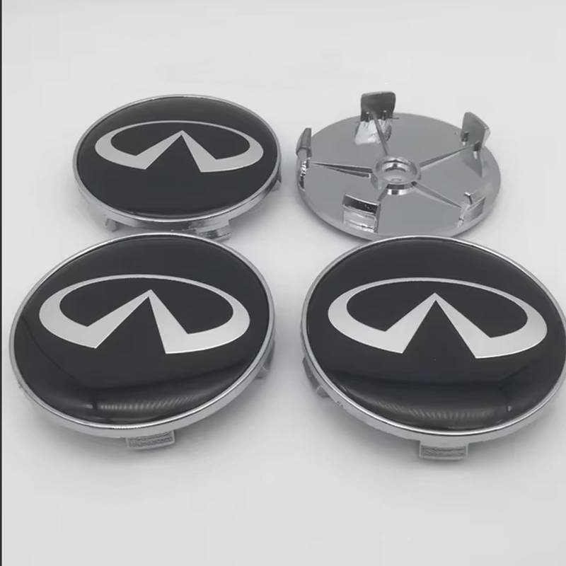 4 Stück Auto Radkappe, für Infiniti 68mm Radkappen Radzierblenden Wasserdich Staubdicht Radabdeckungen Autozubehör,A-68mm von DFHGVFD
