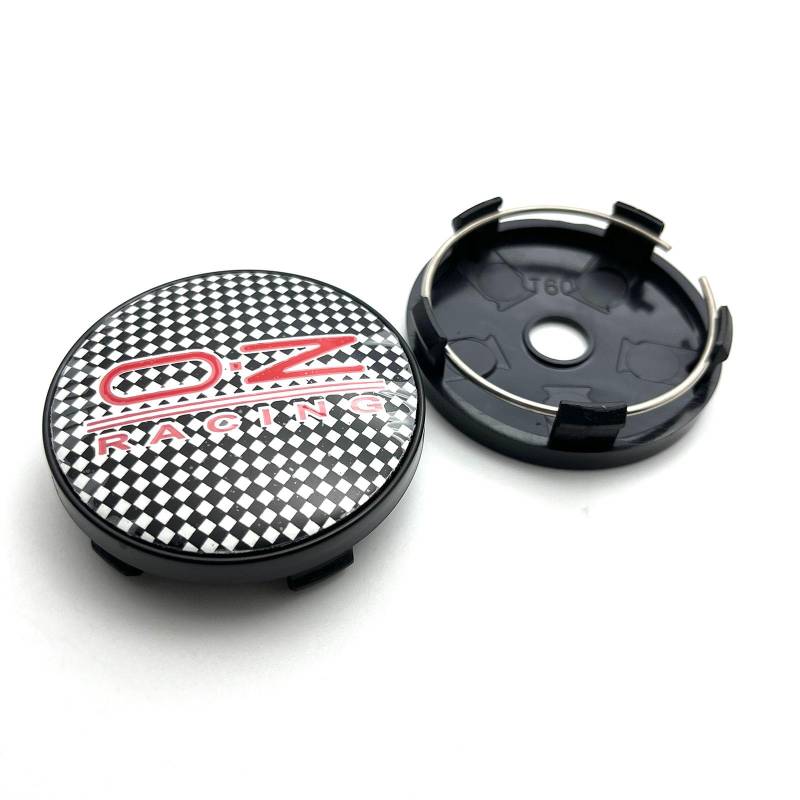 DFHGVFD 4 Stück Auto Radkappe, für OZ Racing 56mm 60mm Radkappen Radzierblenden Wasserdich Staubdicht Radabdeckungen Autozubehör,D-60mm von DFHGVFD