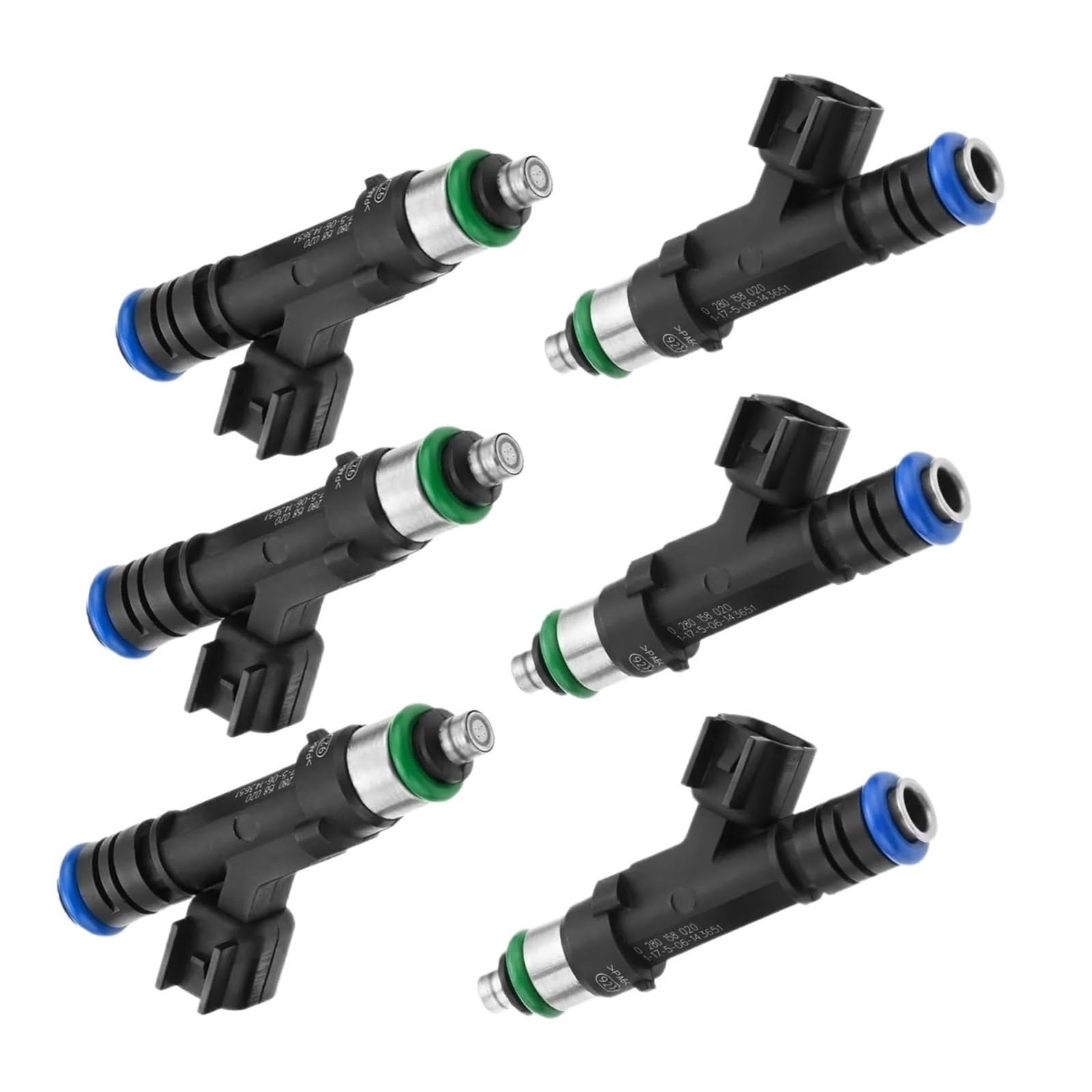 6-teilige Einspritzdüsen 0280158020, kompatibel mit Jeep Liberty Commander, kompatibel mit Dodge Nitro Dakota Durango Ram, kompatibel mit Mitsubishi Raider 3.7L V6 53032701AA von DFHSSYT