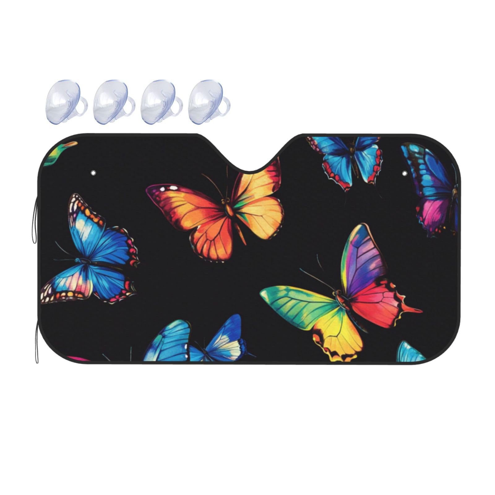Bunte Schmetterlinge, fliegender Schmetterling, Auto-Sonnenschutz für Auto, LKW, SUV, blockiert UV-Strahlen, Sonne, S, 130 x 70 cm Bunte Schmetterlinge, fliegender Schmetterling, Auto-Sonnenschutz für Auto, LKW, SUV, blockiert UV-Strahlen, Sonne, S, 130 x 70 cm von DFJMASFKOL