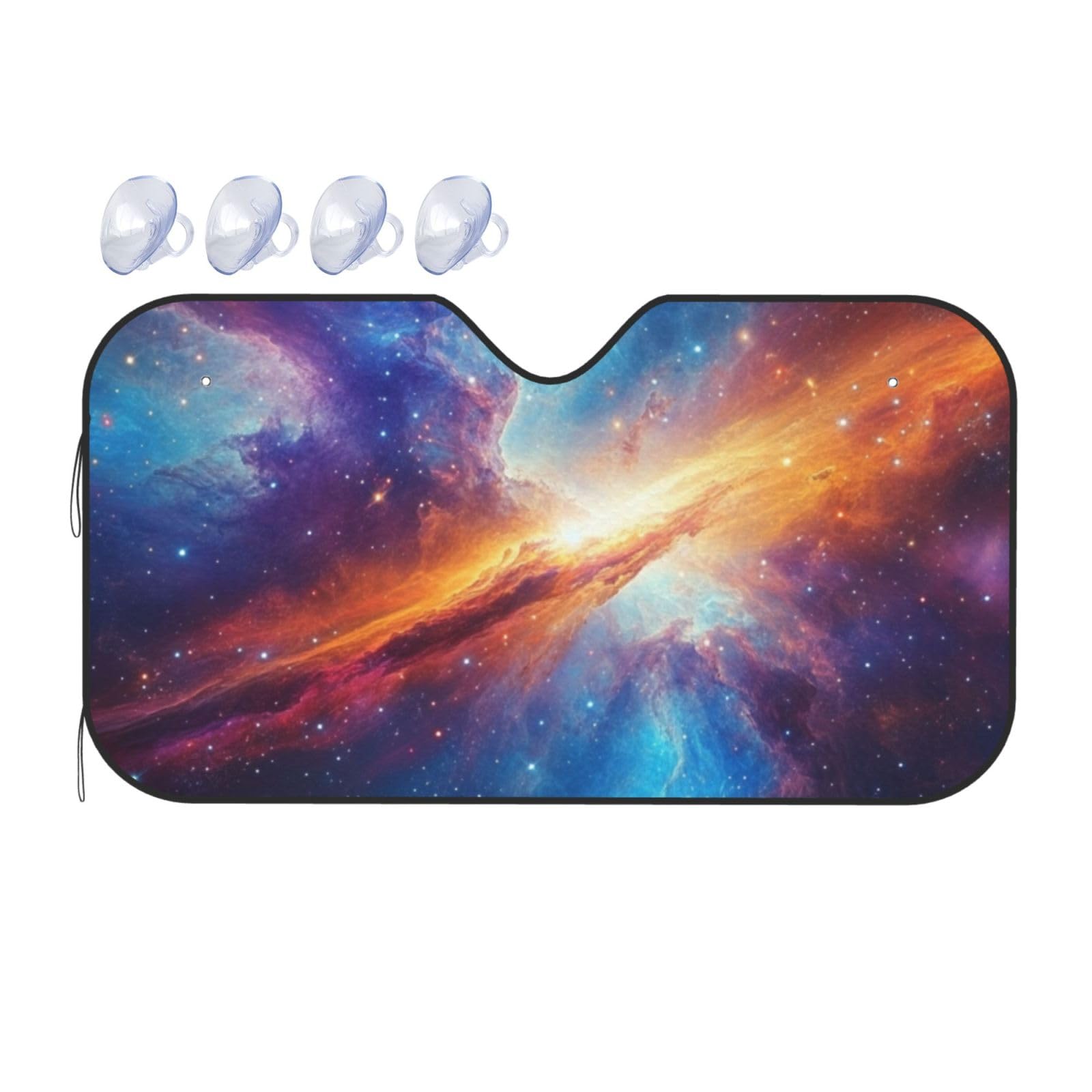 Galaxy Nebula Space Auto-Sonnenschutz für Auto, LKW, SUV – blockiert UV-Strahlen Sonne (S,130 x 70 cm) von DFJMASFKOL