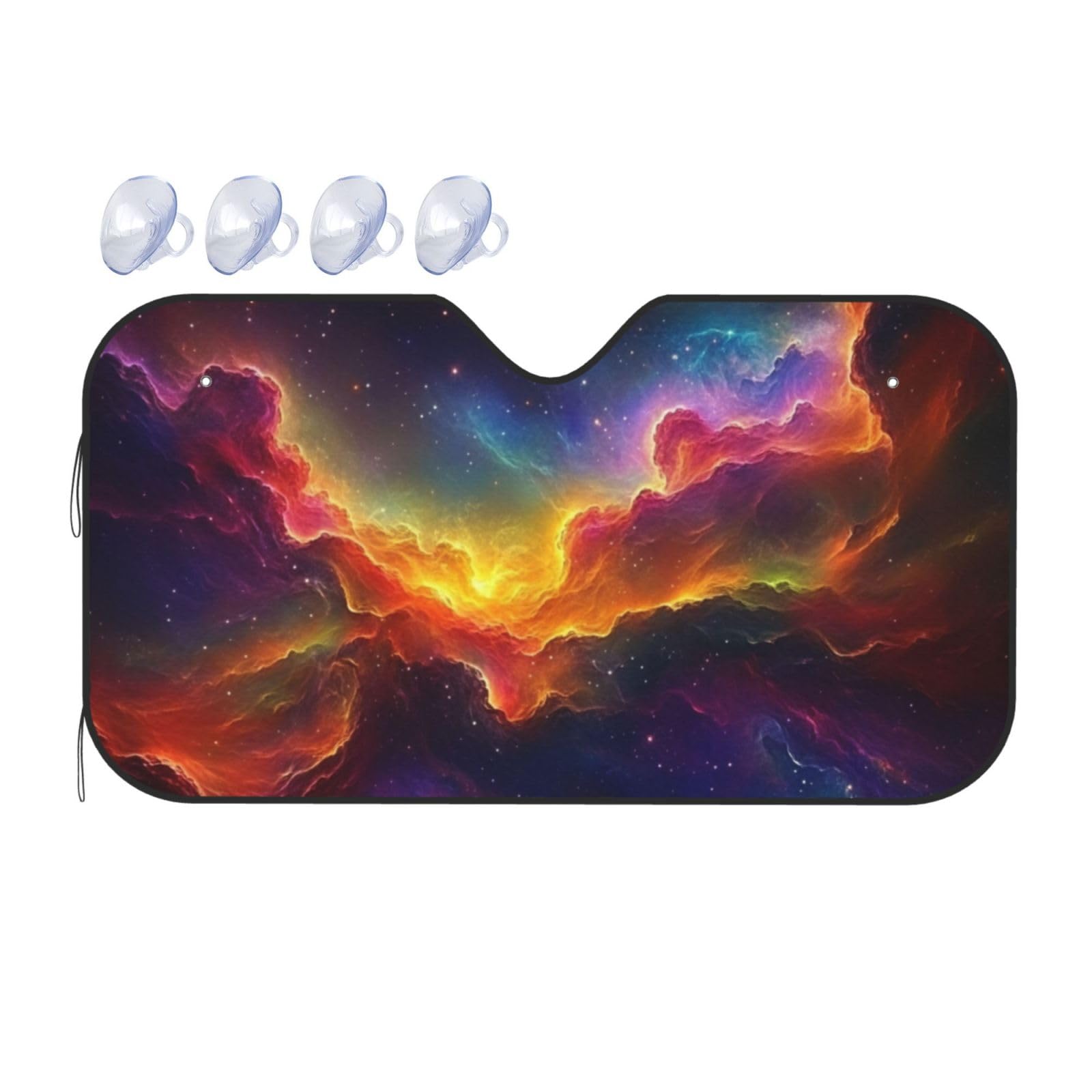 Galaxy Nebula Space Auto-Windschutzscheibe, Wärmedämmung, Sonnenschutz, leicht, einfach zu bedienen, Auto-Sonnenblende für SUV, Limousine und Personenfahrzeuge, M, 140 x 76 cm Galaxy Nebula Space Auto-Windschutzscheibe, Wärmedämmung, Sonnenschutz, leicht, einfach zu bedienen, Auto-Sonnenblende für SUV, Limousine und Personenfahrzeuge, M, 140 x 76 cm von DFJMASFKOL