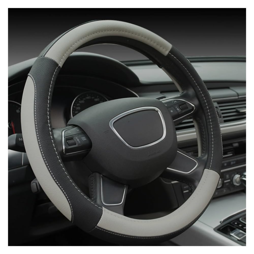DFJOENVLDKHFE Auto-Lenkradbezug, rutschfest, Auto-Lenkradhülle, Auto-Dekorationen, Auto-Zubehör, Auto-Lenkrad-Schutzhülle, Auto-Innenausstattung, Dekoration, Auto-Dekoration(Gray) von DFJOENVLDKHFE