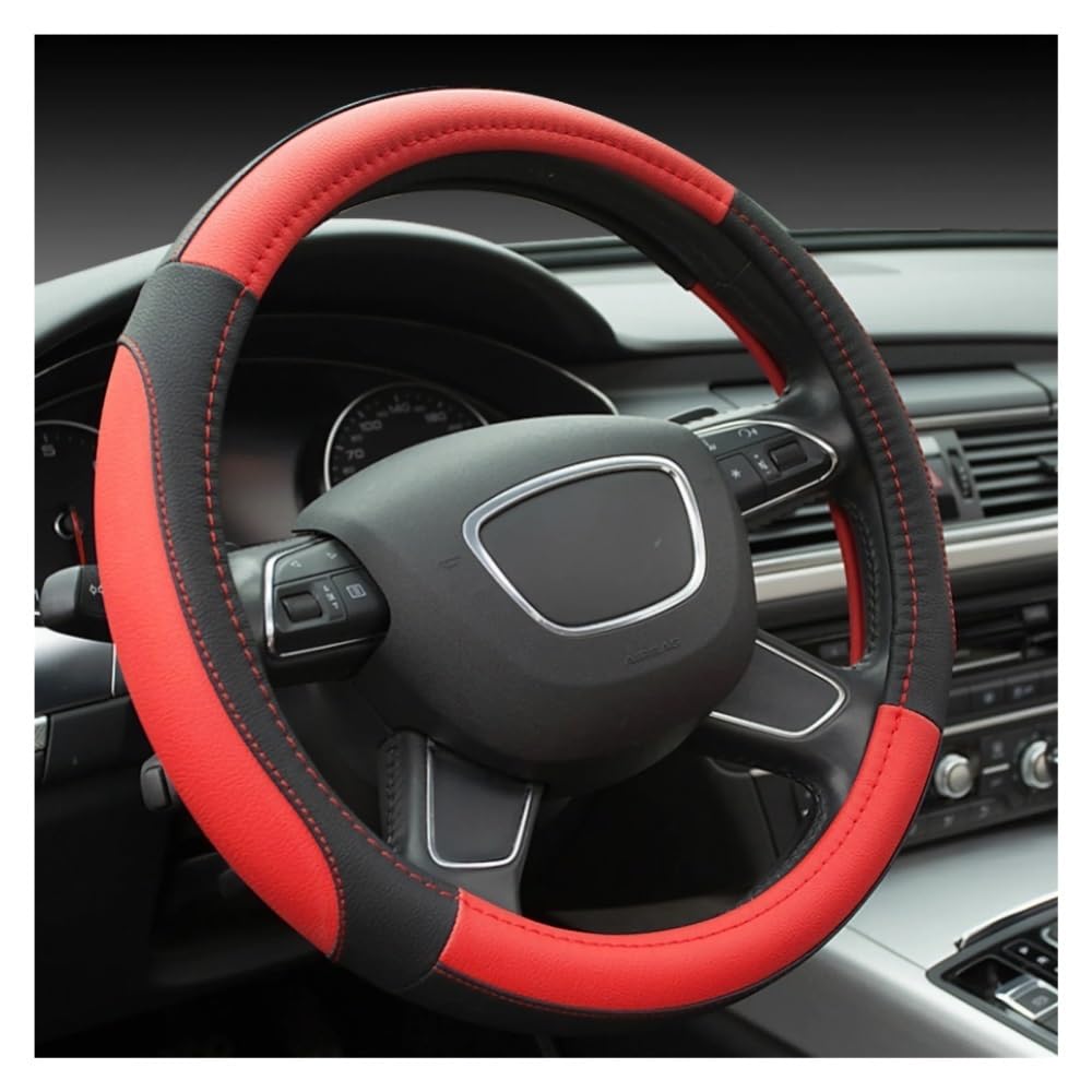DFJOENVLDKHFE Auto-Lenkradbezug, rutschfest, Auto-Lenkradhülle, Auto-Dekorationen, Auto-Zubehör, Auto-Lenkrad-Schutzhülle, Auto-Innenausstattung, Dekoration, Auto-Dekoration(Red) von DFJOENVLDKHFE