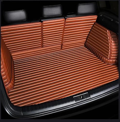 kofferraummatten Für VW Für Polo 2006 2007 2008 2009 2010-2016 2017 2018 2019 2020 2021 2022 5D Vollständige Abdeckung Kofferraummatte Autoteppich Schutzmatte(Braun) von DFJOSF